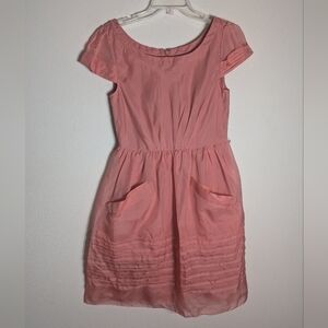 Anthropologie‎ Hitherto Womens Dress 100% Silk NWT Fairy Ethereal Whimsical sz 6